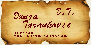 Dunja Taranković vizit kartica